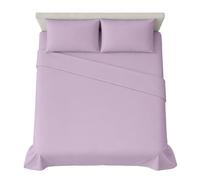 hermet Set Lenzuola Matrimoniali in Tinta Unita, 4 Pezzi, Lenzuolo con Angoli, Lenzuolo Piano, 2 Federe 50x80, Angolo 30 cm, Morbida Microfibra, Certificato Oekotex, No Stiro