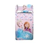 hermet Set Lenzuolo Copriletto Singolo Frozen 100% Cotone, Completo Letto Copriletto, Lenzuolo da Sopra con Ribaltina + Lenzuolo da Sotto con Angoli + Federa