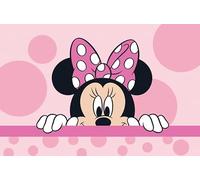 hermet Tappeto con Antiscivolo Minnie per Cameretta, Stampa Digitale, Misura cm.80x120, Pesonaggi Disney Marvel