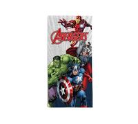 hermet Telo Mare Avengers, 70x140 cm, Asciugamano da Spiaggia o Piscina, 100% Morbido Cotone, Pratico e Leggero
