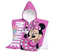 hermet Telo Mare Con Cappuccio Minnie, Poncho Mare Maxi da Bambino, 60x60 cm, Asciugamano da Spiaggia o Piscina, 100% Morbido Cotone