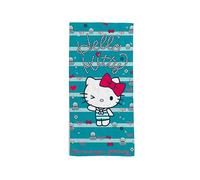 hermet, Telo Mare Hello Kitty, 70x140 cm, Asciugamano da Spiaggia o Piscina, 100% Morbido Cotone, Pratico e Leggero