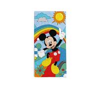 hermet Telo Mare Mickey Mouse, 70x140 cm, Asciugamano da Spiaggia o Piscina, 100% Morbido Cotone, Pratico e Leggero