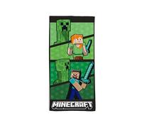 hermet, Telo Mare Minecraft, 70x140 cm, Asciugamano da Spiaggia o Piscina, 100% Morbido Cotone, Pratico e Leggero