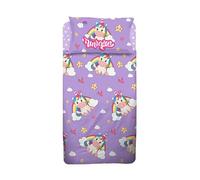 hermet Unicorno, Lenzuolo Letto Singolo Bambina, Completo Letto Bambina, Lilla, Lenzuolo Sopra, Lenzuolo Con Angoli, Federa, 100% Cotone, Lenzuola Cameretta