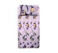 hermet Witch, Set Lenzuolo Singolo Cameretta, Una Piazza, Completo Letto, Lenzuolo Sopra, Lenzuolo Sotto Con Angoli, Federa, 100% Cotone, Prodotto Ufficiale