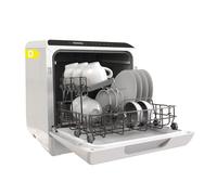 Hermilux Mini Lavastoviglie da Tavolo 5 Coperti - 75°C Baby Care, 5L Serbatoio, 360° Lavaggio, Senza Finestra di Vista, Installazione Semplificata - Ideale per Campeggio, Cucina, Ufficio