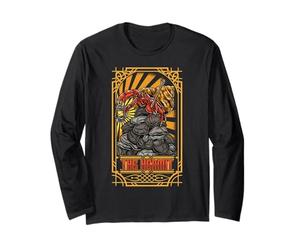 Hermit Crab, The Hermit Retro Vintage Hermit Crab Tarot Pun Maglia a Manica