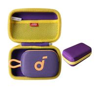 Hermitshell Custodia rigida da viaggio per altoparlante Bluetooth Soundcore Select 4 Go di Anker (solo custodia) (viol cerniera gialla)