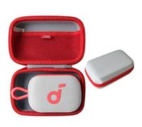 Hermitshell Custodia rigida da viaggio per Soundcore Select 4 Go Bluetooth Speaker by Anker (solo custodia) (grigio+cerniera rossa)