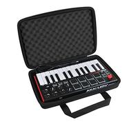 Hermitshell Custodia rigida da viaggio per tastiera MIDI USB portatile Akai Professional MPK Mini MKII a 25 tasti, colore nero