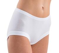 HERMKO 1140 5 Paia di Intimo a Vita Bassa da Donna in Cotone 100% con Coulisse, Farbe:Bianco, Größe Damen:64 (XXXXL)