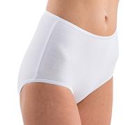 HERMKO 1150 Confezione da 5 Maxi-Slip Donna Elasticizzati 100% Cotone, Farbe:Bianco, Größe Damen:52/54 (XL)