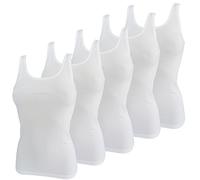 HERMKO 1310 Cannottiera da Donna 100% Cotone Biologico, Top Intimo Secondo Lo Standard Oeko-Tex 100 - Confezione da 5 Pezzi