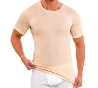 HERMKO 16800 Maglietta intima da uomo a maniche corte con maniche a 1/4 in cotone/modal, maglietta a mezza manica certificata secondo lo standard Oeko-Tex ® 100. 06.0.41689. 06.0.41689, crema, L