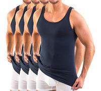 HERMKO 3000 Cannottiera a Coste da Uomo 100% Cotone Biologico, Testata tossicologicamente, Canotta Intima Top Sportivo Franco Fabbrica - Confezione da 4 Pezzi