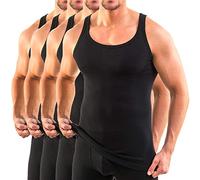 HERMKO 3000 Cannottiera a Coste da Uomo 100% Cotone Biologico, Testata tossicologicamente, Canotta Intima Top Sportivo Franco Fabbrica - Confezione da 4 Pezzi, Farbe:Nero, Größe Herren:12 (XXXXXXXL)