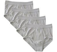 HERMKO 3240 4 Slip da uomo con cuciture e elastico morbido (stile classico - in diversi colori) Grau 56