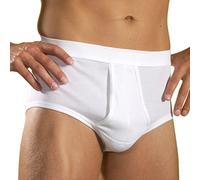 HERMKO 3240 Slip da Uomo con Patta, Mutande con Elastico,100% Cotone 'Classico', Größe Herren:12 (XXXXXXXL), Farbe:Bianco
