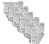 HERMKO 3248 Confezione da 5 Slip Uomo con Cuciture Doppie Cotone bio