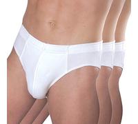 HERMKO 3300 Confezione da 3 Mutande da Uomo in Cotone, Farbe:Bianco, Größe Herren:6 (XL)