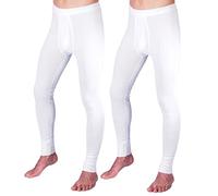 HERMKO 3540 Confezione da 2 Mutande Lunghe Uomo Long Johns (Altri Colori), Farbe:Bianco, Größe Herren:11 (XXXXXXL)