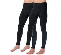 HERMKO 3540 Confezione da 2 Mutande Lunghe Uomo Long Johns (Altri Colori), Farbe:Nero, Größe Herren:4 (M)