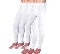HERMKO 3540 Confezione da 3 Mutande Lunghe Uomo Long Johns (Altri Colori), Farbe:Bianco, Größe Herren:8 (XXXL)