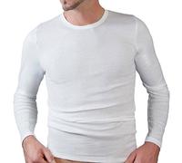 HERMKO 3640 Magliette Intime a Maniche Lunghe da Uomo, Größe Herren:3 (S), Farbe:Bianco