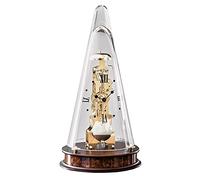 Hermle 22716-030791 - Orologio da tavolo meccanico con vetri, in noce, Ø 18 cm x 35 cm