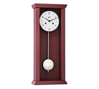 Hermle 71002-360341 - Orologio da parete a pendolo d'avanguardia, meccanismo meccanico Westminster, rosso, 57 cm x 24,5 cm x 13,5 cm