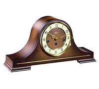 Hermle Hand Made Tambour Style Mantle Clock - Walnut Finish