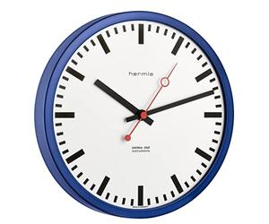 Hermle Station Clock 30471-Q72100 - Orologio al quarzo, colore: Blu