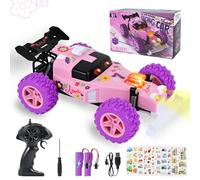 HERMORRYSS Auto Telecomandata, 2.4 GHz RC Auto, Telecomandata Giocattoli RC Car con 2 Batterie und Luce LED, 1:16 Fuoristrada Radiocomandata Autos Telecomandata per Ragazzi Ragazze 3+ Anni (Fiori)