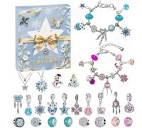 HERMORRYSS Calendario Avvento 2025 Bambina, Calendario Dell'avvento Fai Da Te, Calendario Avvento 2025 Bambina con Gioielli e Bracciale, Calendario Dell'avvento Donna, Regalo Ragazza 3+Anni (B)