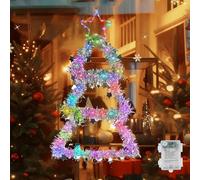 HERMORRYSS Luci Decorative Natalizie, 8 Modalità Luci Albero di Natale con Nappe e Timer, Lucine Natale Interno con 2 Ganci per Natale Interni, Esterni, Casa, Feste, Matrimonio, Finestre, Giardino (A)