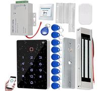 HERNAS Kit Controllo Accessi Intelligente, Serratura Esterna Impermeabile IP68, Controllo Remoto via App Tuya, Serratura Magnetica 180KG con Campanello, Registro Sblocchi Rintracciabile