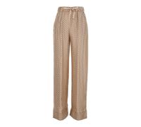 Herno - Pantaloni in Seta con Stampa Iconica - - Trousers - Donna - Beige - M