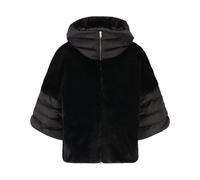 Herno - Satin And Lady Alternative Fur Cape - - Jackets - Donna - Nero - L