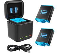 Hero 12 Hero 11/10/9 Batteria，Batteria Ricaricabile per Gopro Hero 12/11/10/9,Ca