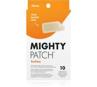 Hero Mighty Patch Surface XL per coprire aree estese di acne su viso e corpo, patch anti-acne giorno e notte all'idrocolloide, assorbe le impurità in 6-8 ore, confezione da 10 cerotti