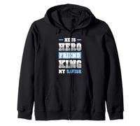 Hero King Friend Jesus Bible Verse Shirt Felpa con Cappuccio