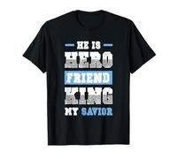 Hero King Friend Jesus Bible Verse Shirt Maglietta