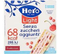 Hero Light Barretta di Cereali e Frutti Rossi al gusto Yogurt, Mirtilli e Ciliegie Senza Zuccheri Aggiunti 120g
