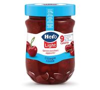 Hero Light Ciliegie Rosse Confettura di Ciliegia Senza Zuccheri Aggiunti, Vasetto 280g