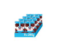 Hero Light Confettura di Ciliegie Rosse Light, 8 Vasetti da 280 gr, Marmellata e Confettura Extra con Frutta di Alta Qualità, Senza Zuccheri aggiunti e Pochissime Calorie per Porzione