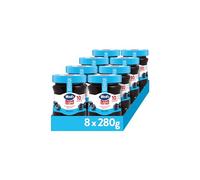 Hero Light Confettura di Mirtilli light, 8 vasetti da 280 gr, marmellata e confettura extra, frutta di alta qualità, senza conservanti e senza coloranti, pochissime calorie per porzione