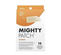 Hero Mighty Patch Surface XL per coprire aree estese di acne su viso e corpo, patch anti-acne giorno e notte all'idrocolloide, assorbe le impurità in 6-8 ore, confezione da 10 cerotti
