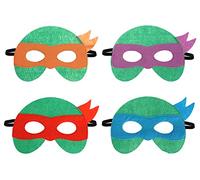 Hero Ninja Turtles Set di 4 maschere | Leonardo, Donatello, Raffaello, Michelangelo