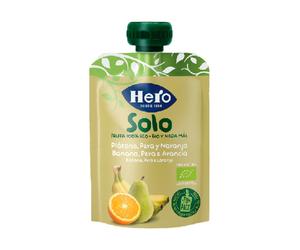 Hero Pouch Banana Pera e Arancia Biologiche 4 Confezioni da 100 Gr